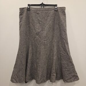 Eddie Bauer Wool Blend Midi Skirt Size 16